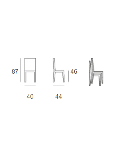 Chair - Structure in tubular painted with epoxy...