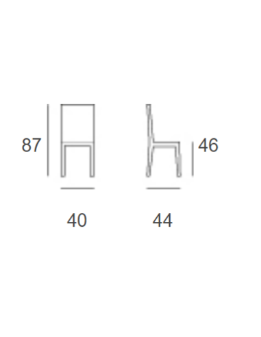 Chair - Structure in tubular painted with epoxy...