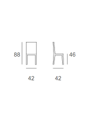 Silla - Estructura en tubular pintado con...
