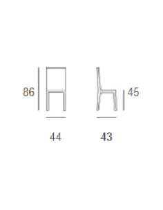 Chair - Structure in tubular painted with epoxy powders -... 2