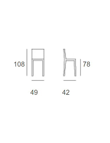 Sgabello - Struttura in tubolare verniciato con...