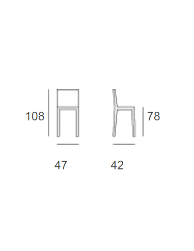 Sgabello - Struttura in tubolare verniciato con...