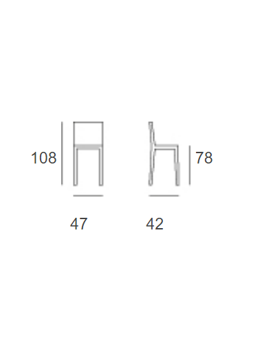 Sgabello - Struttura in tubolare verniciato con...