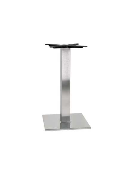 Base de mesa - Marco tubular cuadrado con acero satinado - Altura 71 cm