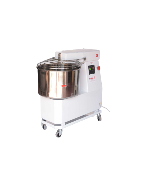 Spiral mixer - Capacity 18 kg / 21 lt - Monophase - cm 64 x 36 x 63 h