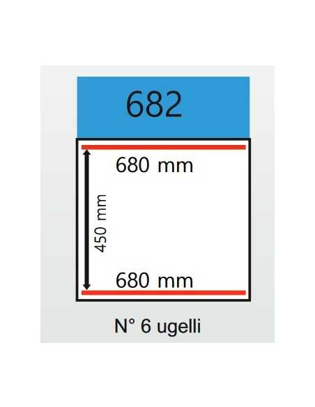 Sottovuoto campana - Carrello - Barra saldante da 680 mm x 2 - cm 80 x 69 x 93h