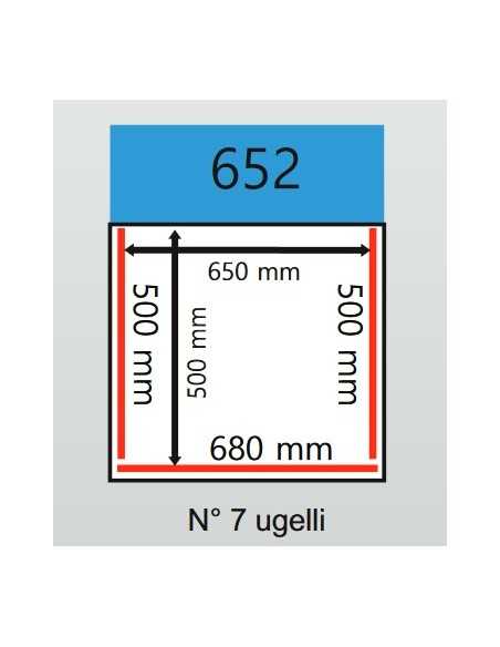 Vacuum Bell - Cart - 3 soldering bars: 2 x 500 mm + 680mm - cm 80 x 69 x 93h
