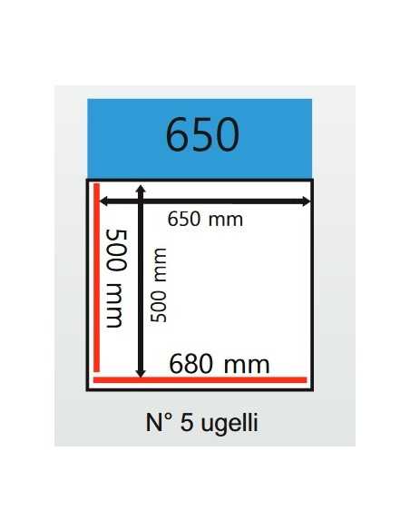 Sottovuoto campana - Carrello - Barra saldante 500 mm + 680mm - cm 80 x 69 x 93h