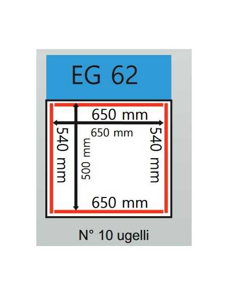 Vacuum Bell - Carrito - 4 barras de soldadura 2 x 540 mm + 2 x 650mm - cm 80 x 69 x 93h