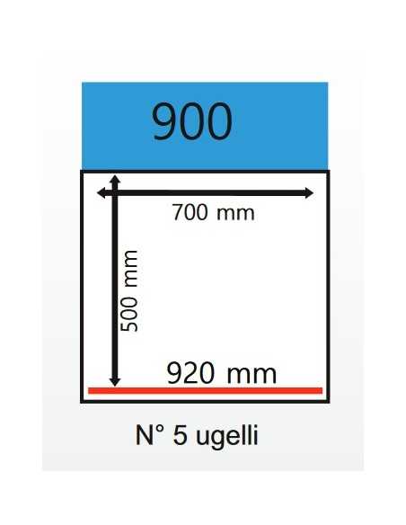 Vacuum Bell - Carrito - Barra de soldadura 920 mm - cm 106 x 68.7 x 91h