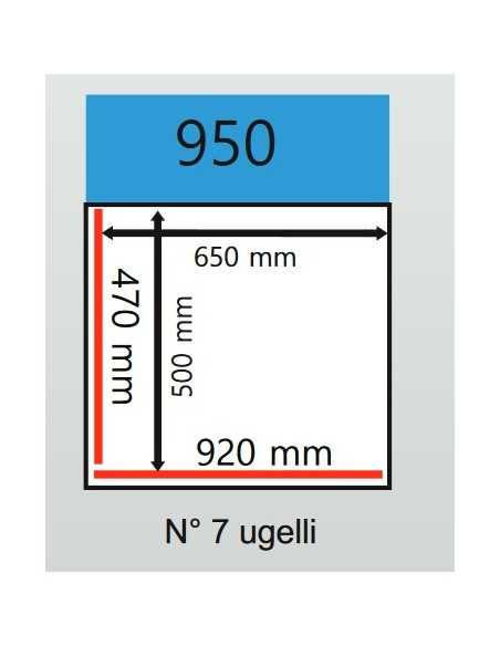 Vacuum Bell - Cart - Welding bars 470 mm + 920 mm - cm 106 x 68.7 x 91h