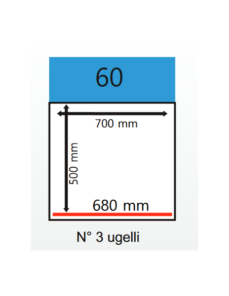Vacuum Bell - Carrito - Barra de soldadura de 680 mm - cm 80 x 69 x 91h
