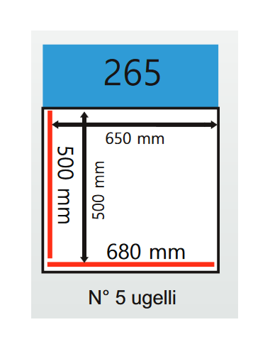Vacuum Bell - Cart - Welding bars of 680 mm +...
