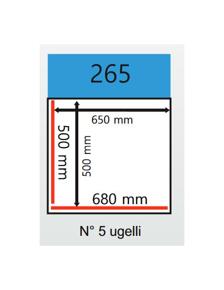 Vacuum Bell - Cart - Welding bars of 680 mm + 500 mm - cm 80 x 69 x 91h