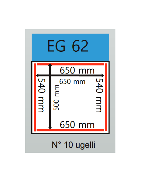 Vacuum Bell - Carrito - Barritas de soldadura 2 x 650 + 2 x 540 mm - cm 80 x 69 x 91h