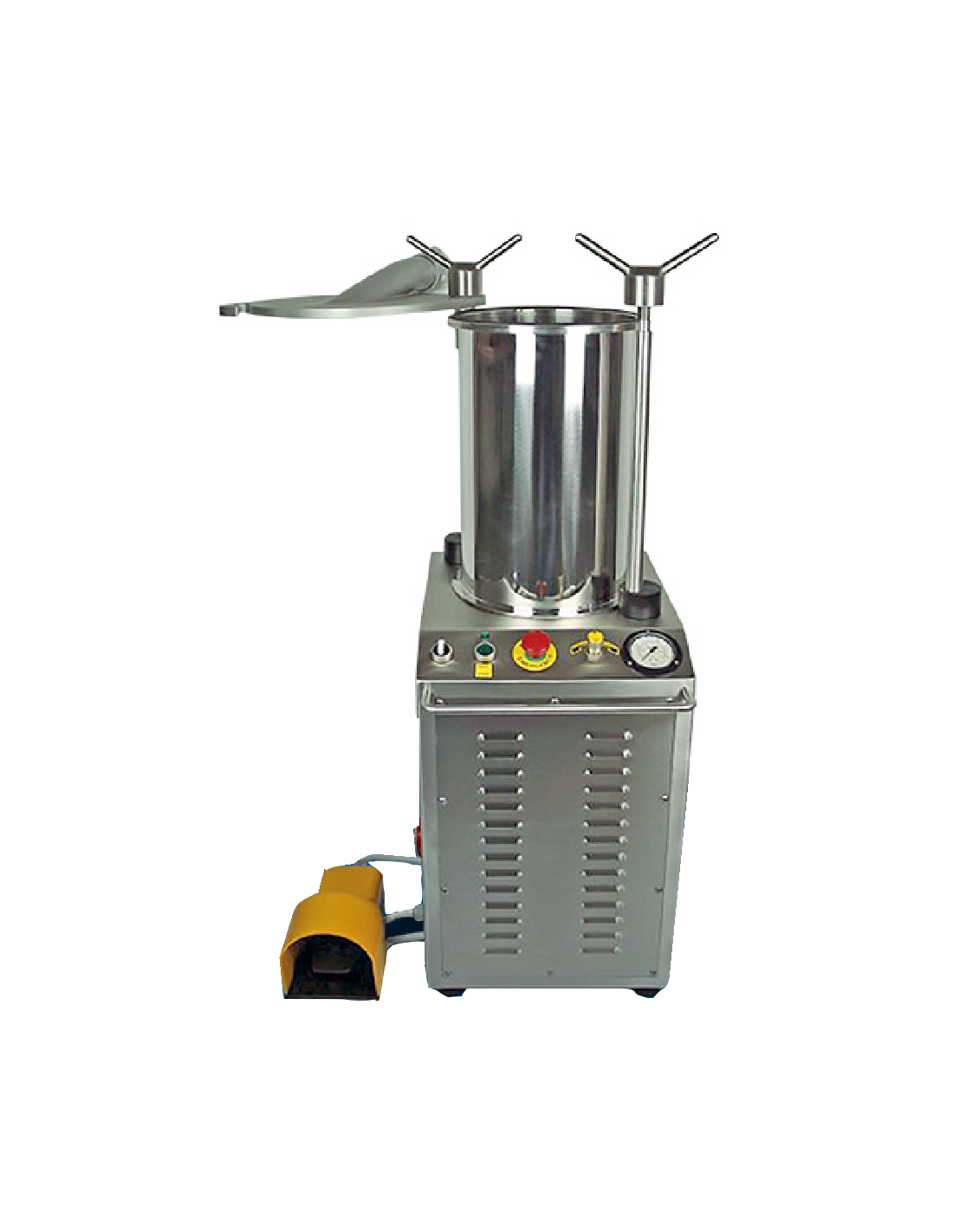 Professional hydraulic sausage filler made from stainless steel with 15  liter capacity