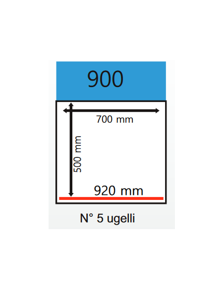 Vacuum Bell - Trolley - Welding bar 920 mm - cm 106 x 68.7 x 91h