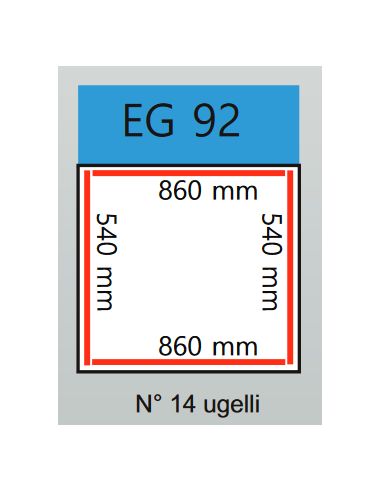 Vacuum bell - Welding bars: 2 x 860 mm + 2 x...