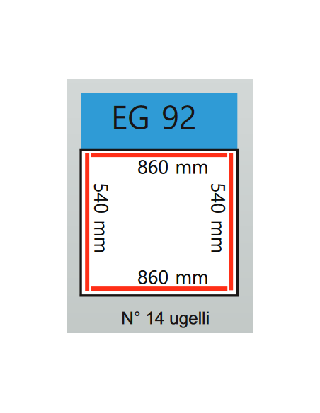 Sottovuoto campana - Barre saldanti: 2 x 860 mm + 2 x 540 mm - cm 106 x 68.7 x 91h