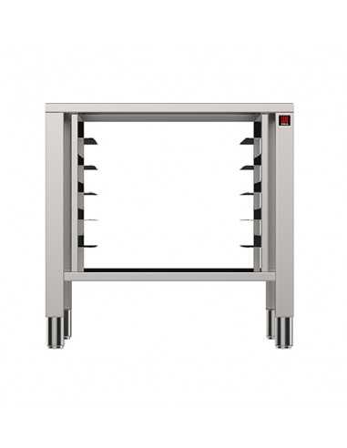 Tavolo fisso - Acciaio inox AISI 430 - Supporti per forni 5/7/11 teglie - Dimensioni cm 73 x 60 x 77h