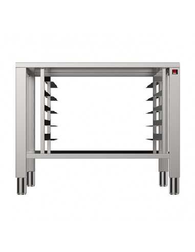 Tavolo fisso - Acciaio inox AISI 430 - Per forni 6/10 teglie GN 2/1 - Dimensioni cm 85 x 78.7 x77h