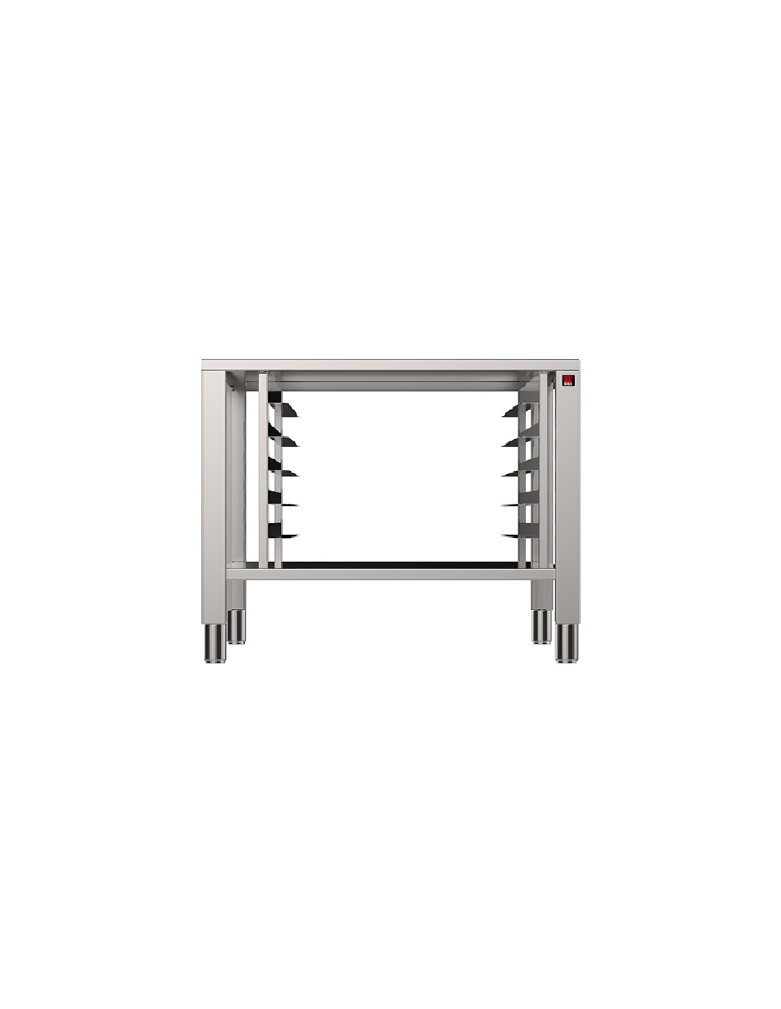 Fixed table - Acciaio inox AISI 430 - For ovens 6/10 GN 2/1 - Dimensions cm 85 x 78.7 x77h