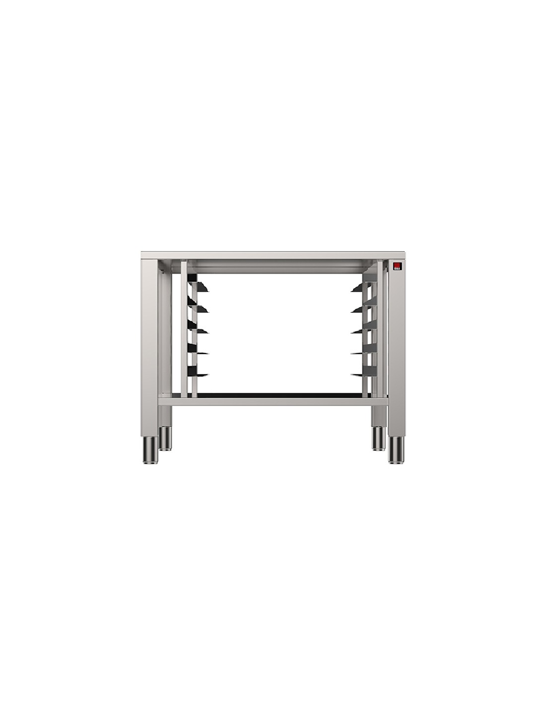 Mesa fija - Acciaio inox AISI 430 - Para hornos 6/10 GN 2/1 - Dimensiones cm 85 x 78.7 x77h