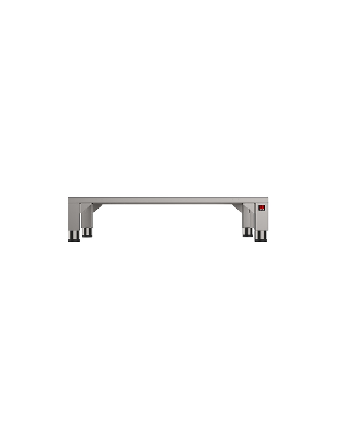 Tavolo fisso - Acciaio inox AISI 430 - Per forni 4/6/10 teglie - Per sovrapposizione forni - Dimensioni cm 85 x 78.7 x22h