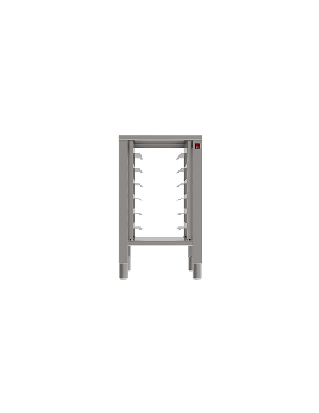 Tavolo fisso - Acciaio inox AISI 430 - Con supporti - Dimensioni cm 50 x 55.6 x77h