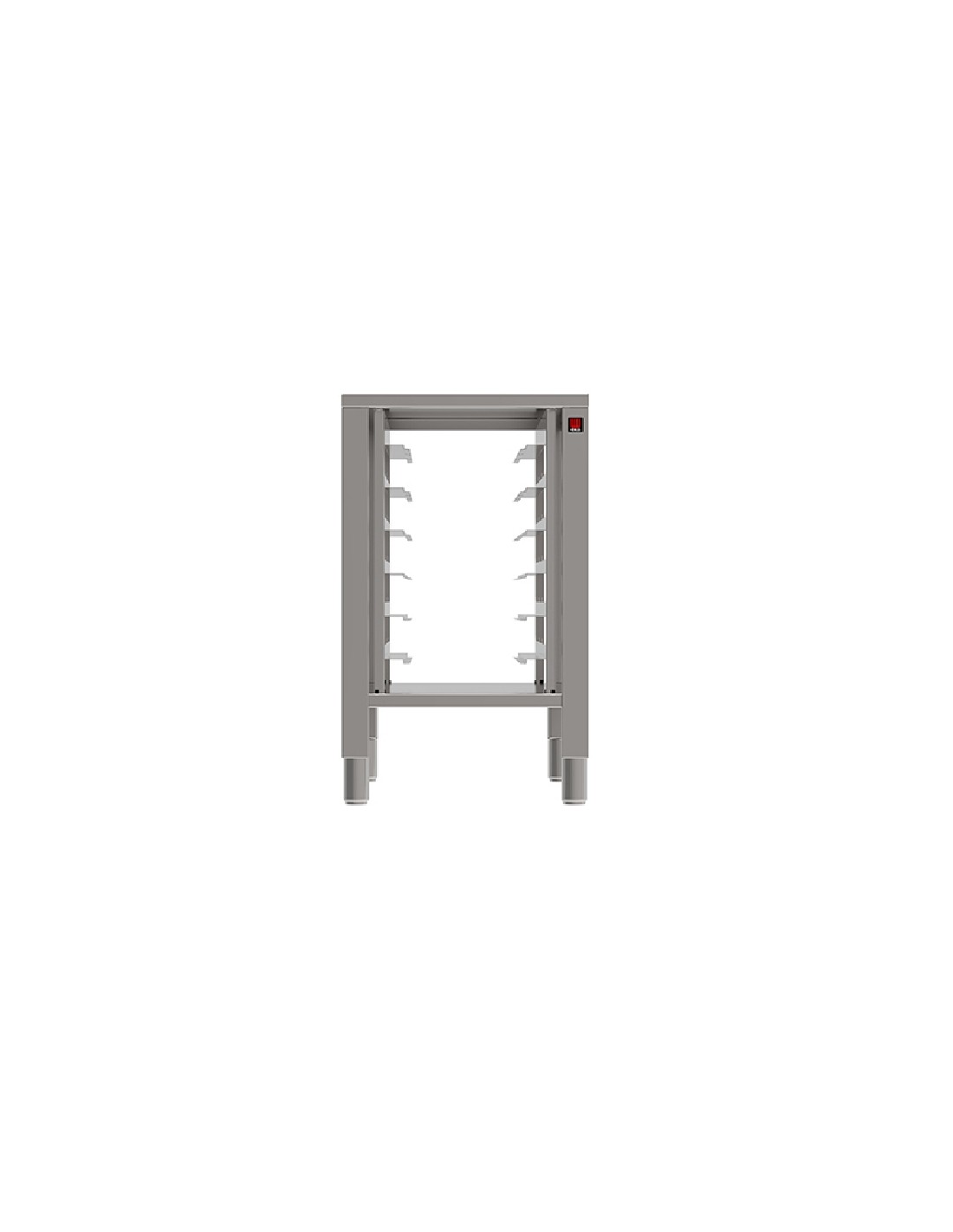 Mesa fija - Acciaio inox AISI 430 - Con soportes - Para hornos 6-10 placas compactas - Tamaño cm 50 x 73.6 x77h