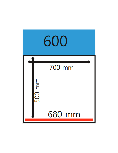 Vacuum Bell - Carrito - Barra de soldadura 680 mm - cm 80 x 69 x 91h