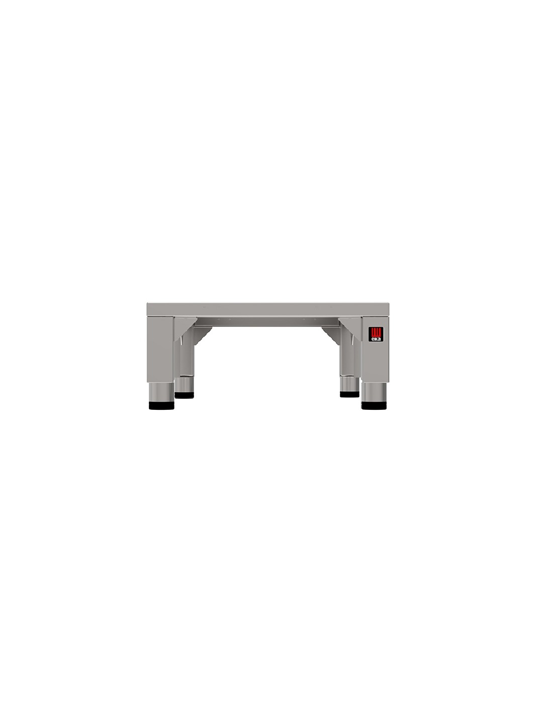 Tavolo fisso - Acciaio inox AISI 430 - Per sovrapposizione forni - Per forni 6teglie compatti - Dimensioni cm 50 x 73.6 x22h