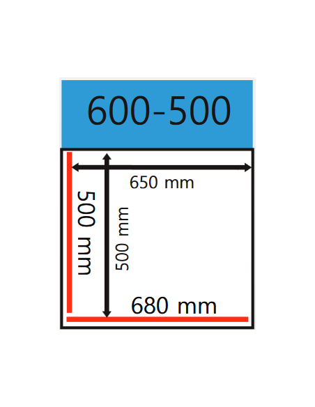 Vacuum Bell - Cart - Welding bar 680 mm + 500 mm - cm 80 x 69 x 91h