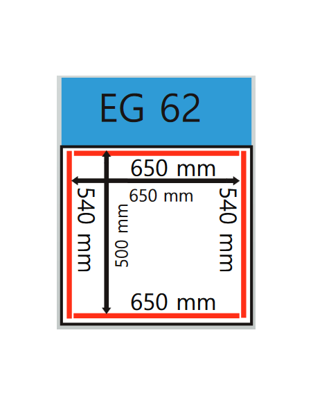Vacuum Bell - Cart - Welding bars 2 x 650 mm + 2 x 540 mm - cm 80 x 69 x 91h