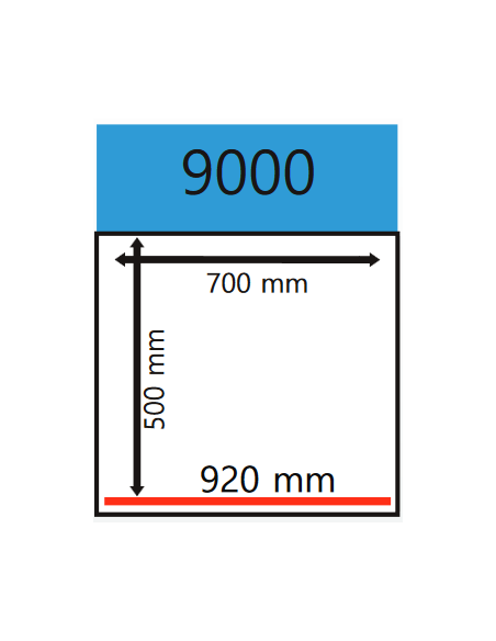 Sottovuoto campana - Carrello - Barre saldanti 920 mm - cm 106 x 68.7 x 91h