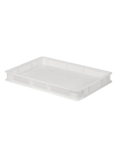 Contenitore in plastica con fondo e pareti forate da...