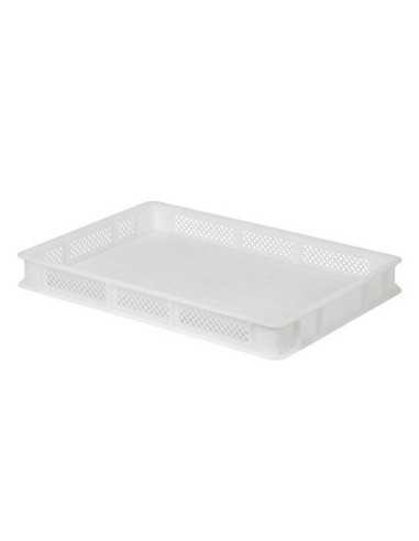 Plastic container with bottom and perforated walls 5x5mm - Dimensions cm 60 x 40 x 7 h