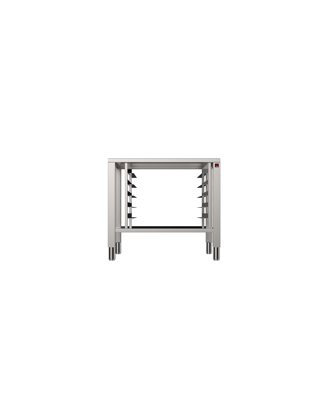 Mesa fija - Acero inoxidable AISI 430 - Soportes para hornos 4-6-10 bandejas - Dimensiones cm85x 78,7 x 77h