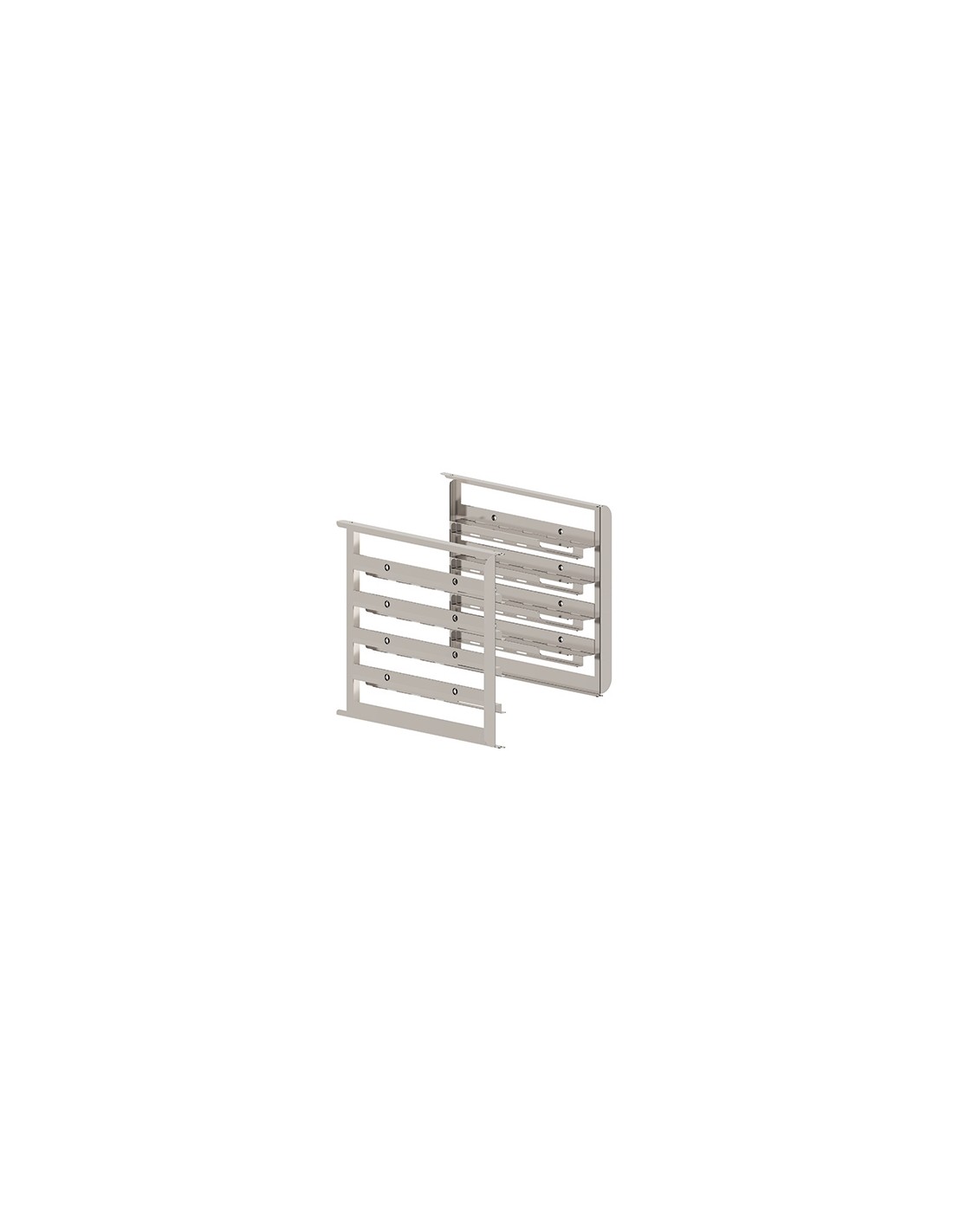 Two-side brackets dx/sx in AISI 304 n°4 pans 60 x 40 mm or GN 1/1