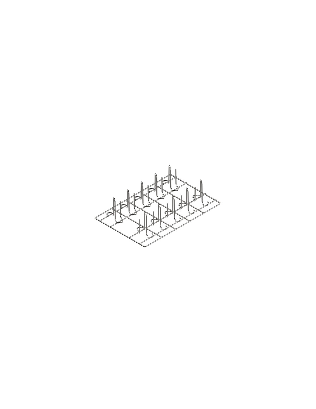 Griglia in AISI 304 per cottura verticale polli n° 10 cm 60 x 40 x 14.81