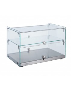 Vetrina neutra vetro dritto con 2 ripiani - Cm 55.4