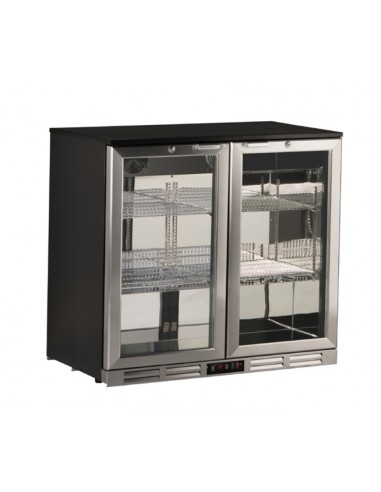 Refrigerated display case subbank - 2 glass doors -  Temperature 0°/+10°C - Capacity Lt. 202 - cm 90 x 53 x 83.5 h