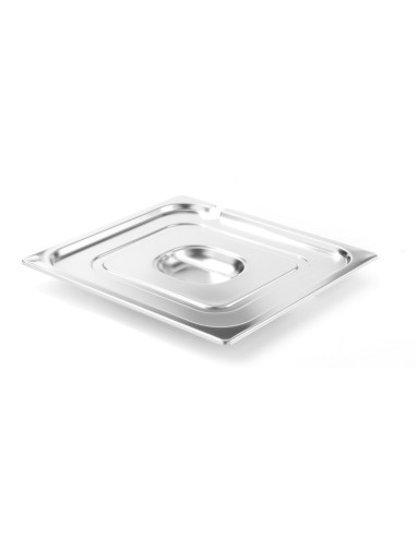 Cover for pans GN 1/3 - With spoon groove - Stainless steel - mm 325 x 176
