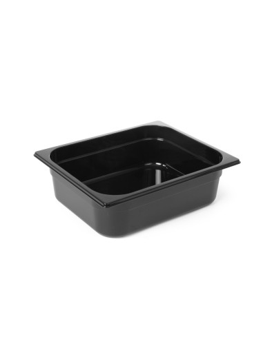 Container - Gastronorm 1/2 - Black polycarbonate - Capacity various - mm 325 x 265