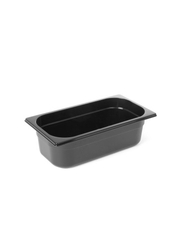 Container - Gastronorm 1/4 - Black polycarbonate - Capacity various - mm 265 x 162