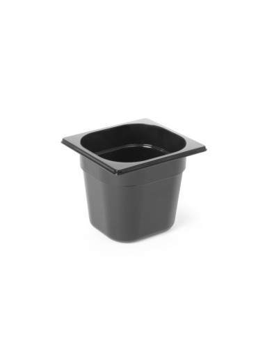 Container - Gastronorm 1/6 - Black polycarbonate - Capacity various - mm 176 x 162