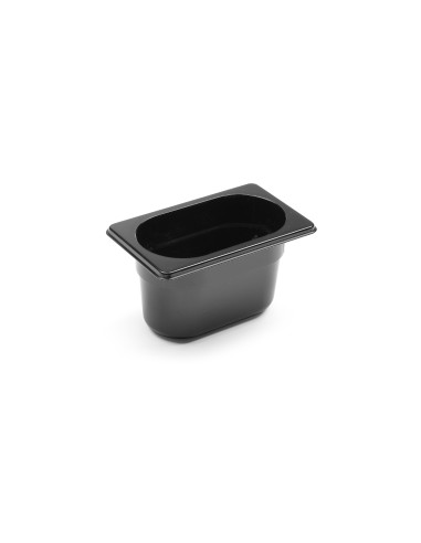 Container - Gastronorm 1/9 - Black polycarbonate - mm 176 x 108 x 100h