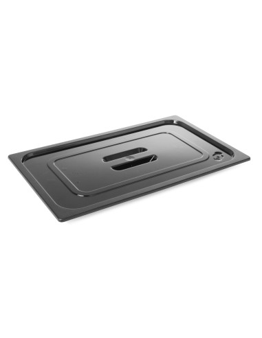 Cover for pans GN 1/1 - Black polycarbonate - mm 530 x 325