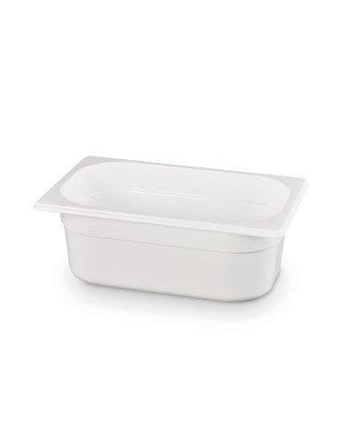 Container - Gastronorm 1/4 - White polycarbonate - Capacity various - mm 265 x 162