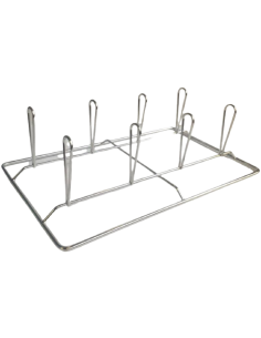 Griglia acciaio inox - Porta polli - 8 posizioni -...